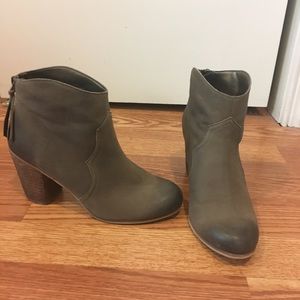 Nordstrom BP Tan Zip Booties